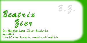 beatrix zier business card